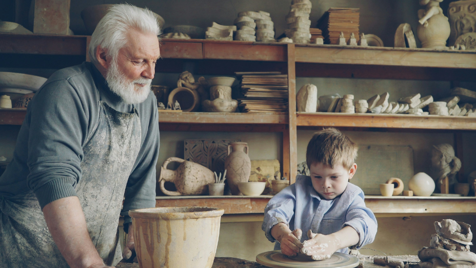 A small family-run business working together